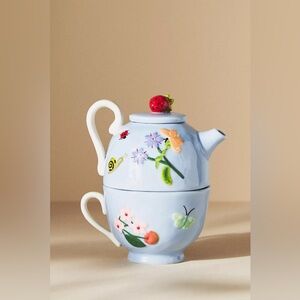 Anthropologie Faye Tea For One Tea Set